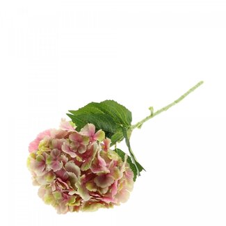 4A Hortensia Fleur Artificielle | Couleur : Rose | Fleurs artificielles d'hortensia | Longueur ± 50 centimètres | Par 4 fleurs artificielles