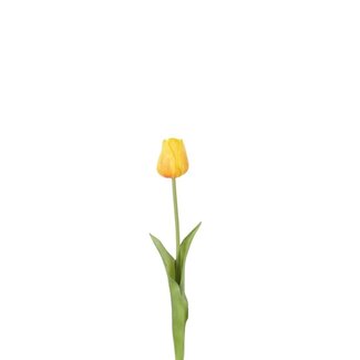 4A Tulip Artificial Flower | Colour: Yellow | Tulip artificial flowers | Length ± 46 centimetres | Per 6 artificial flowers