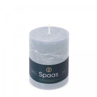 4A Rustic Pillar Candle | Colour: Light Blue | Diameter 8 centimetres | Height 11 centimetres | Per 6 candles
