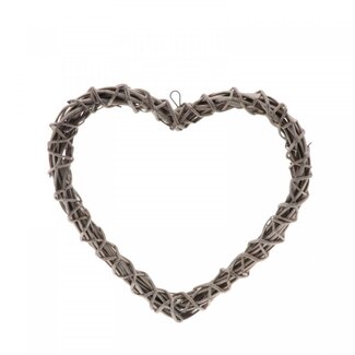 4A Wooden Heart of Willow Twigs | Colour: Brown | Diameter 34 centimetres | Per 5 hearts