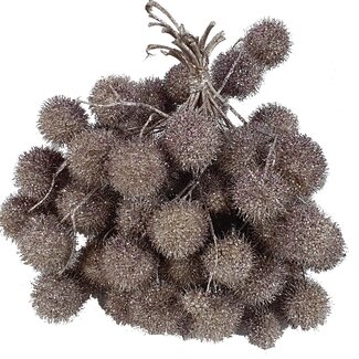 QC Small Ball on Stick | Colour: Champagne with Glitter | Small Ball Pick | 10 picks per bunch | Per 5 bunches