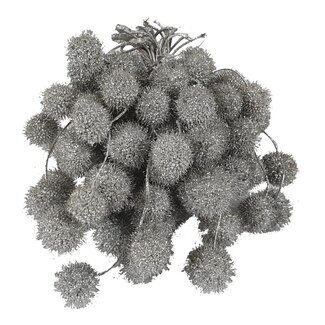 QC Kleine Bal op stok | Kleur: Zilverkleurig met Glitter | Small Ball Bijsteker | 10 bijstekers per bos | Per 5 bossen