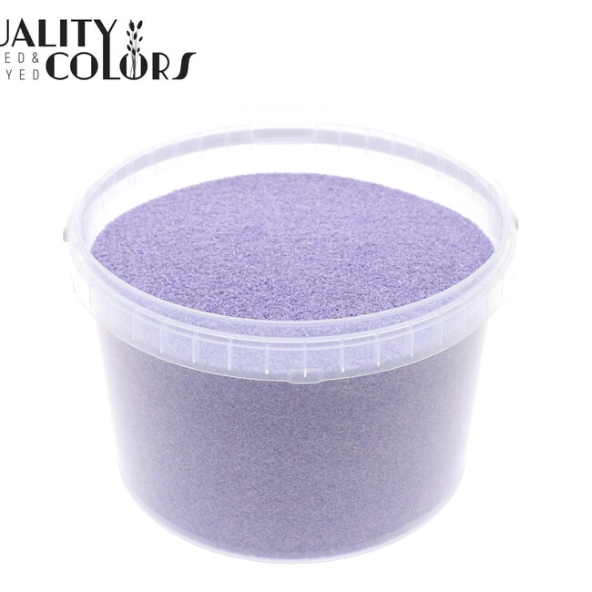 Sable décoratif dans un seau réutilisable | Couleur : Lilas | Diamètre 0,1 - 0,5 millimètre | Contenu du seau 3 litres | Par seau