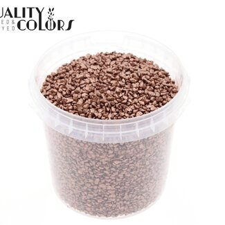QC Petits Cailloux dans un seau réutilisable | Couleur : Cuivré | Diamètre 4 - 6 millimètres | Contenu du seau 1 litre | Par 6 seaux
