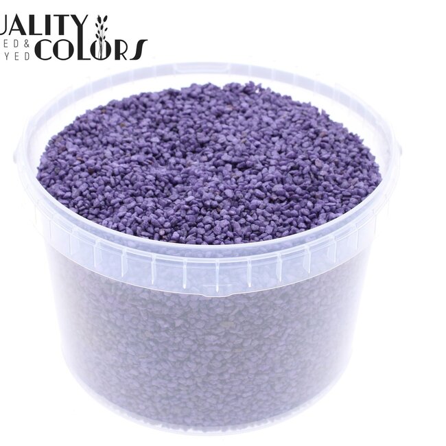 Petits Cailloux dans un seau réutilisable | Couleur : Violet | Diamètre 4 - 6 millimètres | Contenu du seau 3 litres | Par seau