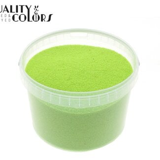 QC Sable décoratif dans un seau réutilisable | Couleur : Vert clair | Diamètre 0,1 - 0,5 millimètre | Contenu du seau 3 litres | Par seau