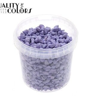 QC Decorative Stones in reusable bucket | Colour: Lilac | Diameter 9 - 13 millimetres | Bucket contents 1 litre | Per 6 buckets