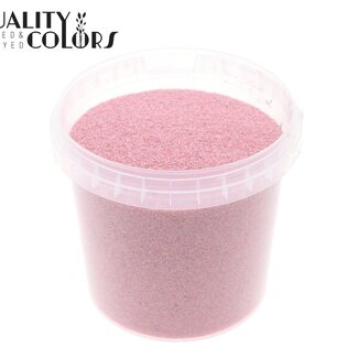 QC Decorative Sand in reusable bucket | Colour: Pink | Diameter 0.1 - 0.5 millimetres | Bucket contents 1 litre | Per 6 buckets