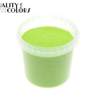 QC Decorative Sand in reusable bucket | Colour: Light Green | Diameter 0.1 - 0.5 millimetres | Bucket contents 1 litre | Per 6 buckets