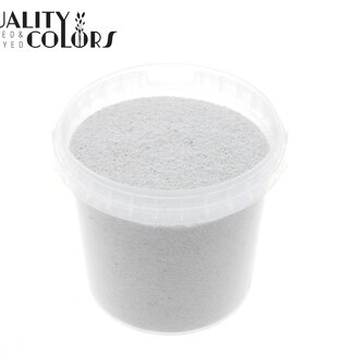 QC Decorative Sand in reusable bucket | Colour: White | Diameter 0.1 - 0.5 millimetres | Bucket content 1 litre | Per 6 buckets