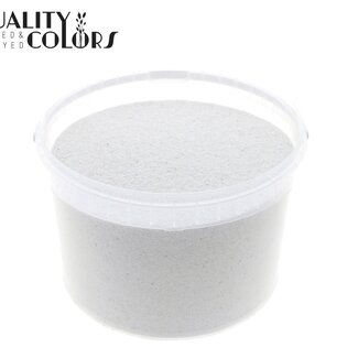 QC Decorative Sand in reusable bucket | Colour: White | Diameter 0.1 - 0.5 millimetres | Bucket contents 3 litres | Per bucket