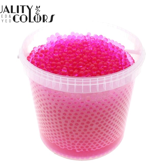 Hydrogelperlen in wiederverwendbarem Eimer | Farbe: Rosa | Durchmesser 2,5 - 3 Millimeter | Inhalt Eimer 10 Liter | Pro Eimer