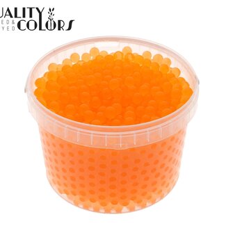 QC Perles de gel hydro dans un seau réutilisable | Couleur : Orange | Diamètre 2,5 - 3 millimètres | Contenu du seau 3 litres | Par seau