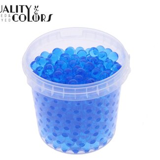 QC Hydrogelparels in herbruikbare emmer | Kleur: Blauw | Diameter 2.5 - 3 millimeter | Inhoud emmertje 1 liter | Per 6 emmertjes