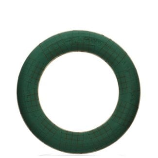 4A Foam Base Wreath with Wood | Colour: Green | Diameter 55 centimetres | Per 2 wreaths