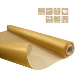 4A Paper on roll | Colour: Gold | Width 80 centimetres | Length 50 metres | 50 grams/m2 | Per roll
