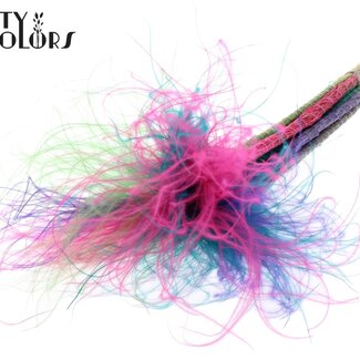 QC Getrocknetes Stipa-Federgras | Colourful 7 | Farbe: Gemischte Farben | Stypha Penata Trockenblumen | Länge ± 60 Zentimeter | 10 Wedel pro Bund | Pro Bund