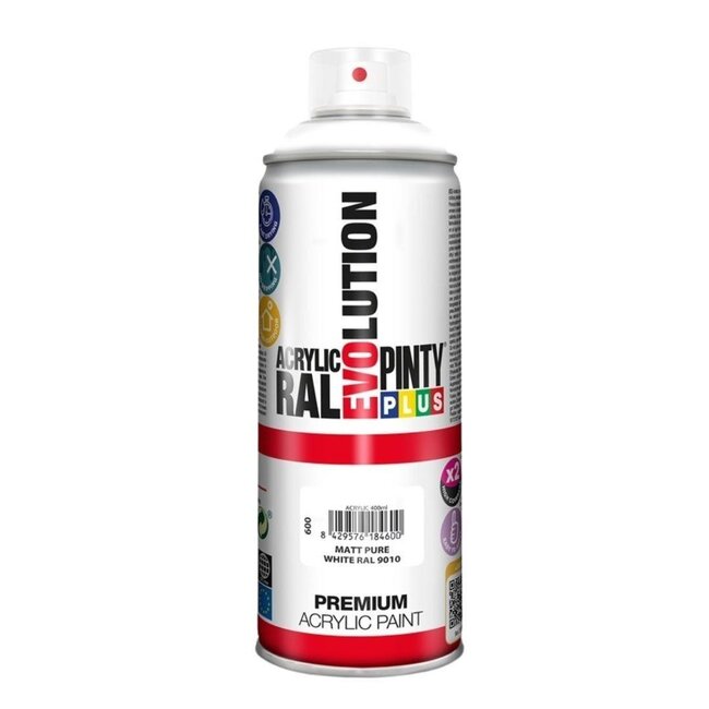 Colorspray Acrylverf "Soft White" | Kleur: Naturelle Wit | Inhoud 400 milliliter | Per spuitbus