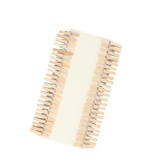 4A Holzklammer | Farbe: Hellbraun | Länge 25 Millimeter | Pro 48 Klammern