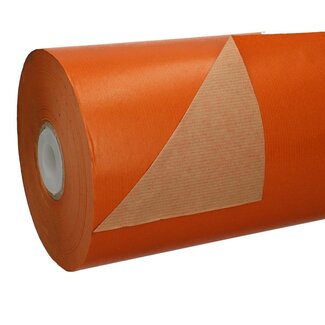 4A Tweezijdig Papier op rol | Kleur: Oranje en Bruin | Breedte 60 centimeter | 50 gram/m2 | Gewicht 12 kilo | Per rol