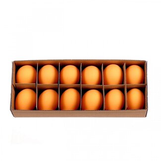 4A Chicken Egg | Colour: Orange | Width: 4 centimetres | Length: 6 centimetres | Per 12 eggs
