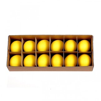 4A Chicken Egg | Colour: Yellow | Width 4 centimetres | Length 6 centimetres | Per 12 eggs