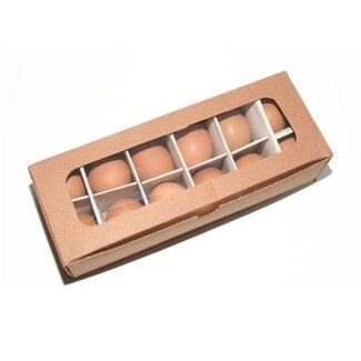 4A Kippen Ei | Kleur: Bruin | Breedte 4 centimeter | Lengte 6 centimeter | Per 12 eieren
