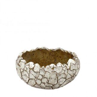 4A Ceramic Egg-Shaped Bowl | Colour: Natural White | Length 16.5 centimetres | Width 13 centimetres | Height 8.5 centimetres | Per 8 bowls