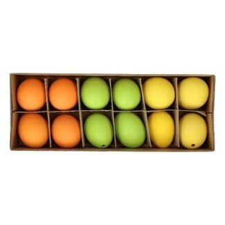 4A Matte Chicken Eggs | Colour: Mixed Colours | Diameter 4 centimetres | Height 6 centimetres | Per 12 eggs