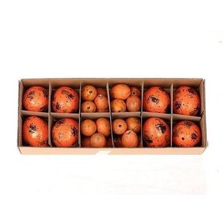 4A Chicken Eggs (8x) and Quail Eggs (24x) Mix | Colour: Orange | Per set