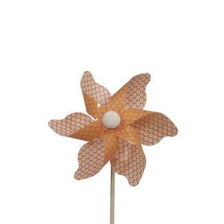 4A Éolienne Bijsteker | Couleur : Orange | Longueur du bijsteker ± 20 centimètres | Diamètre 9 centimètres | Par 12 bijstekers