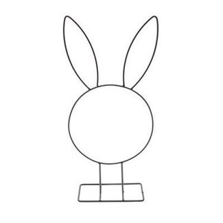 4A Décoration Lapin | Couleur : Noir | Longueur 18 centimètres | Largeur 8 centimètres | Hauteur 48 centimètres | Par lapin