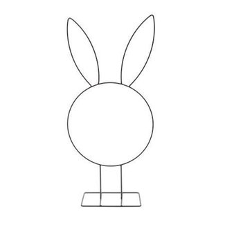 4A Rabbit Decoration | Colour: Black | Length 20 centimetres | Width 10 centimetres | Height 61 centimetres | Per rabbit