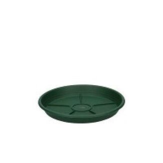 4A Soucoupe en plastique | Couleur : Vert foncé | Diamètre 12 centimètres | Par 10 soucoupes