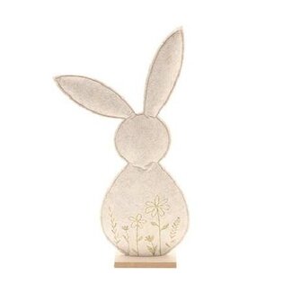 4A Décoration Lapin debout | Couleur : Crème | Longueur 16,5 centimètres | Largeur 6 centimètres | Hauteur 44 centimètres | Par 6 lapins