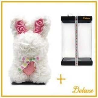 4A Schaum-Osterhase mit Ständer | Farbe: Naturweiß | Höhe 40 Zentimeter | Pro Osterhase