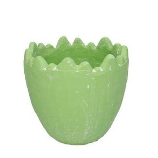 4A Ceramic Egg Flowerpot Plant Pot | Colour: Light Green | Diameter 13 centimetres | Height 13 centimetres | Per 12 pots