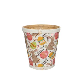 4A Houten “Easter” Bloempot Plantenpot | Kleur: Gemengde Kleuren | Diameter 13 centimeter | Hoogte 14 centimeter | Per 10 potten