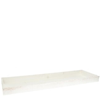4A Wooden Tray | Colour: Natural White | Length 60 centimetres | Width 20 centimetres | Height 4 centimetres | Per 4 trays