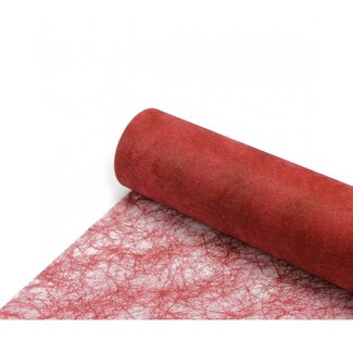 4A Textiel Fiber Linnen | Kleur: Donkerrood | Breedte 60 centimeter | Lengte 25 meter | Per rol