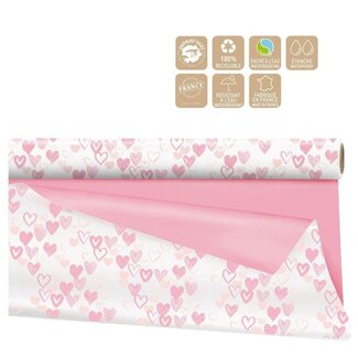 4A Folie auf Rolle "My Love" | Farbe: Rosa | Breite 80 Zentimeter | Länge 25 Meter | Pro Rolle