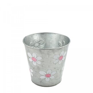 4A Zinc Flower Pot Bucket "Betty" | Colour: Pink | Diameter 13 centimetres | Height 13 centimetres | Per 10 flower pots
