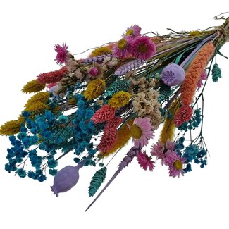 MyFlowers Trockenblumenstrauß Cute Happy Spring | Länge ± 55 Zentimeter | Frische Mischung aus Trockenblumen