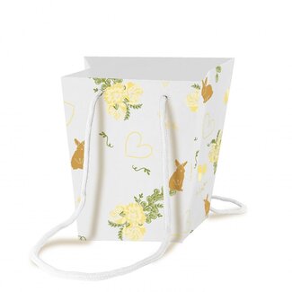 4A Tas "Signature" | Kleur: Naturelle Wit | Lengte 15 centimeter | Breedte 11 centimeter | Hoogte 17 centimeter | Per 10 tassen