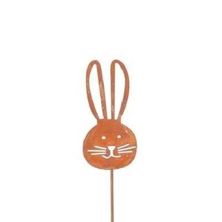 4A Rabbit Plant Stake | Colour: Brown | Rabbit diameter 12 centimetres | Plant stake length ± 30 centimetres | Per 6 plant stakes