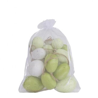 4A Ei Decoratie | Kleur: Lichtgroen | Diameter 4 centimeter | Lengte 6 centimeter | Per 20 eieren