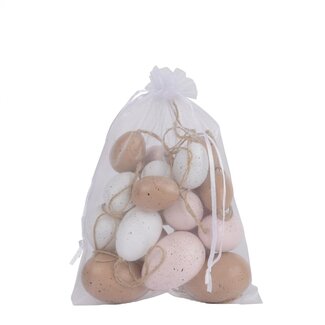 4A Ei Decoratie | Kleur: Lichtbruin | Diameter 4 centimeter | Lengte 6 centimeter | Per 20 eieren