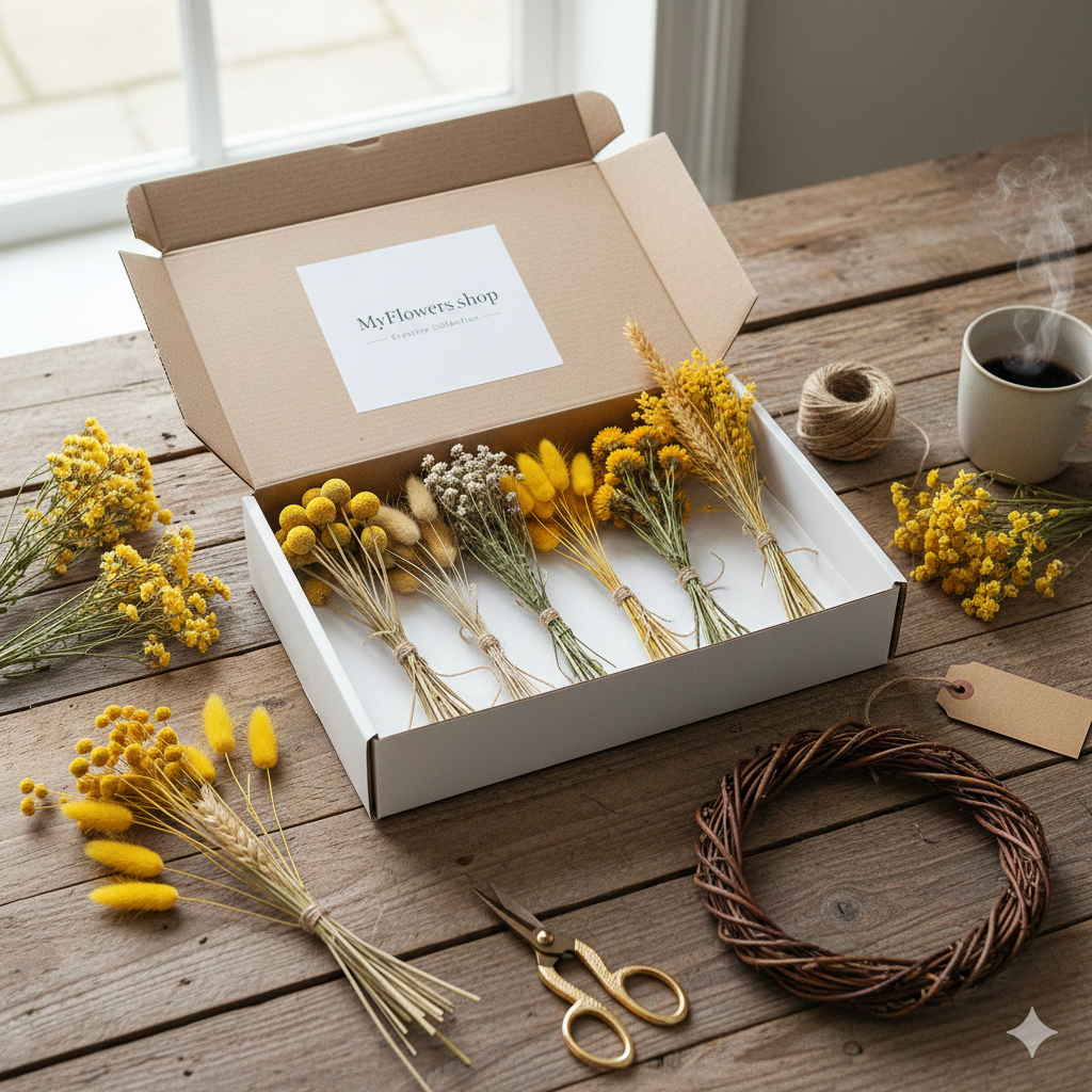 Sets de Fleurs Séchées DIY : 5 Bottes par Couleur | Le Guide Ultime pour les Créateurs chez MyFlowers.shop