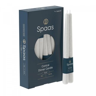 4A Bougie Gothique Rustique | Couleur : Blanc Naturel | Diamètre 2,2 centimètres | Longueur 25 centimètres | Par 16 bougies