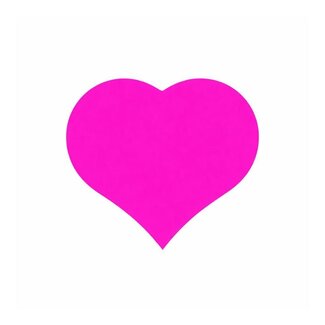 4A Sticker Herzen | Farbe: Rosa | Durchmesser 40 Millimeter | Pro 500 Sticker